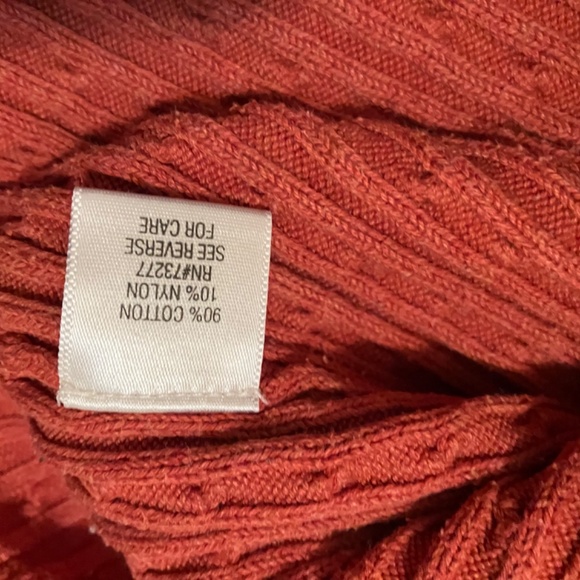 Lot of 3 Croft & Barrow Sweater Button Down Shirt Cardigan Brick Red - Picture 11 of 11